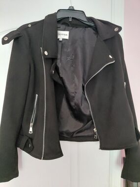 Vigoss Black Women's Asymmetrical Zip Moto Jacket